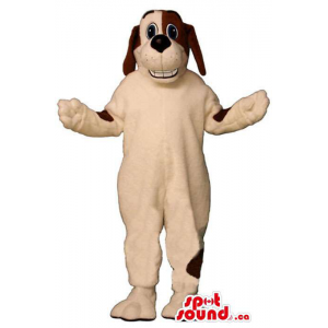 Brown And White Customised Dog Animal Mascot With Teeth
