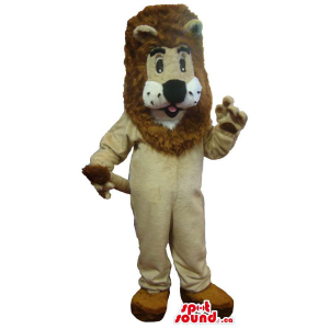 Large Beige Lion Plush...