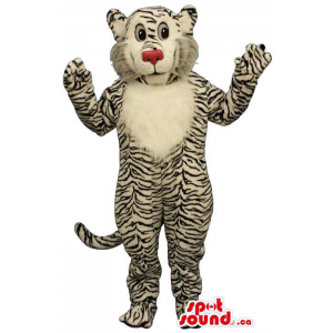 Tiger Mascot Plush com um...