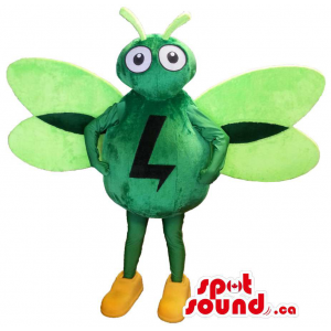 Cute Green Bug Plush Mascot...