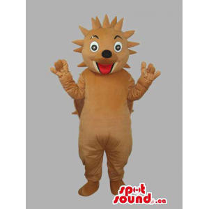 Brown personalizado Todos Hedgehog mascote animal com cara feliz