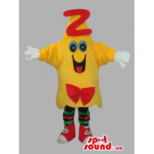 Yellow Mascot With Letter Z...