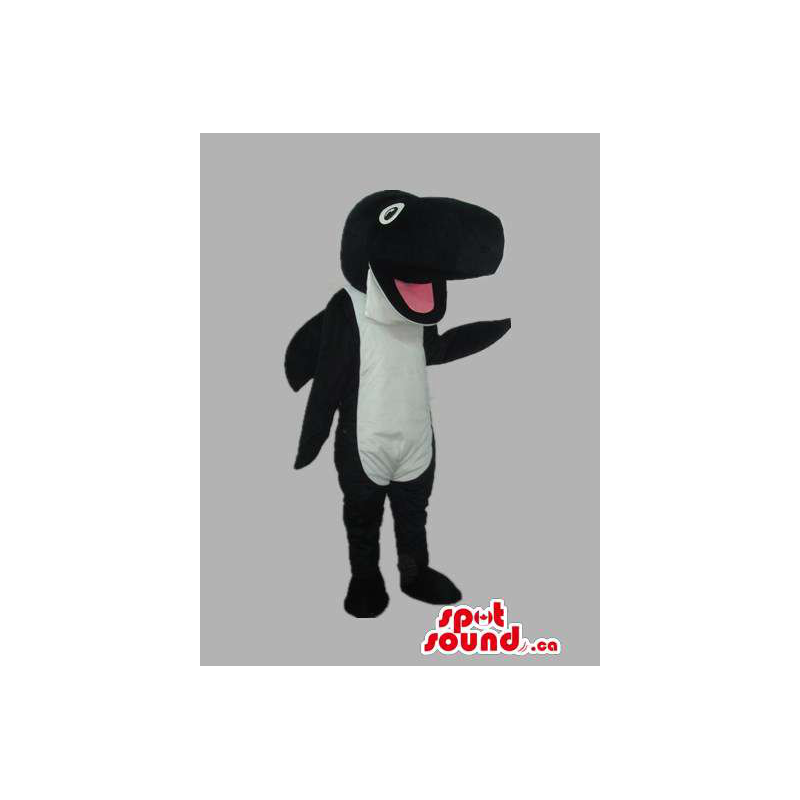 Mascota Orca Negra Y Blanca...