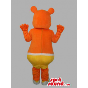 Mascota Naranja Con Ropa Interior Amarilla Personalizable