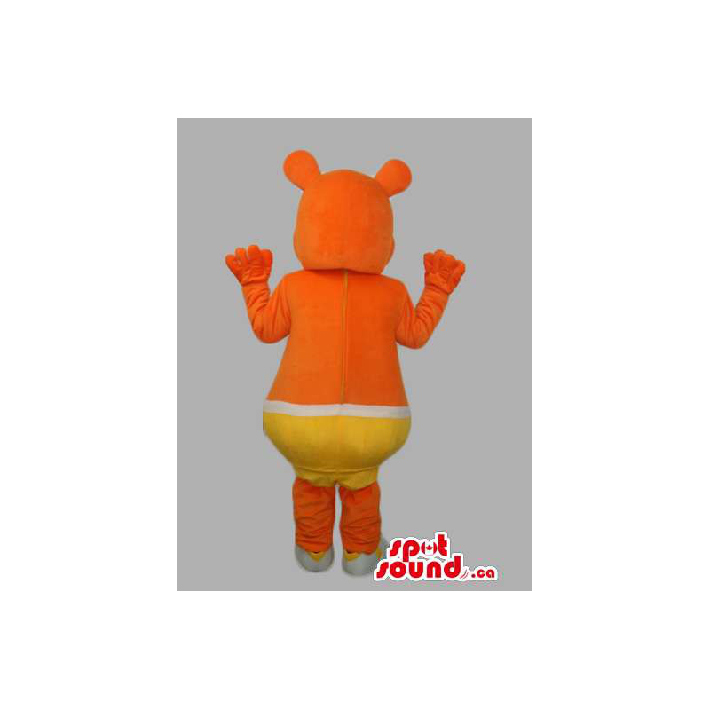 Orange Customised Mascot Dressed In Yellow Underwear - SpotSound Mascots in  Canada / US / Latin America Sizes L (175-180CM)