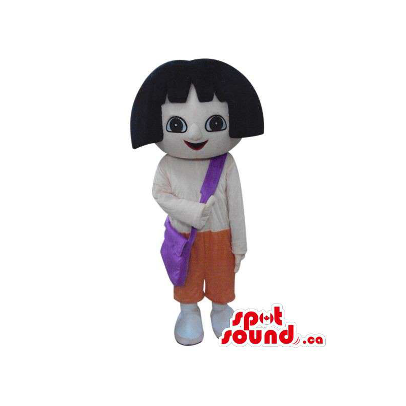 Dora The Explorer Cartoon Character Mascot In White Shirt Spotsound Mascots In Canada Us Latin America Sizes L 175 180cm