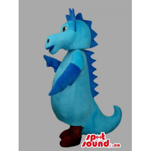 All Blue And Customised Seahorse Animal Mascot