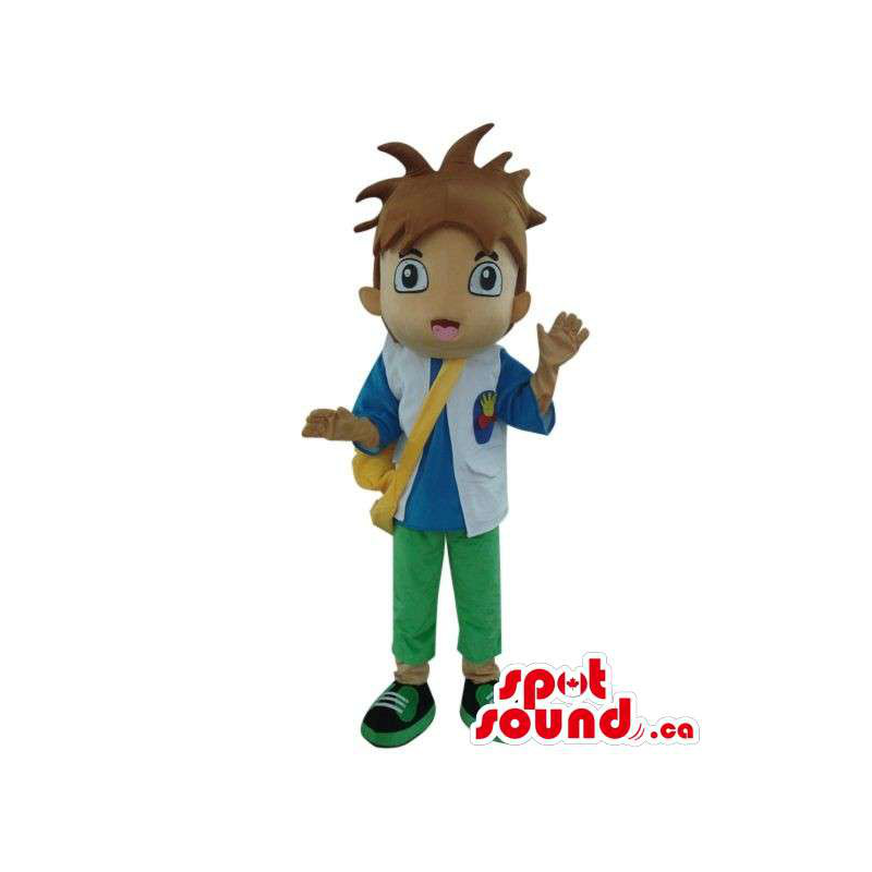 Dora The Explorer Boy Cartoon Character Mascot With A Bag Spotsound Mascots In Canada Us Latin America Sizes L 175 180cm