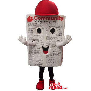 Cute Newspaper Plush Mascot...