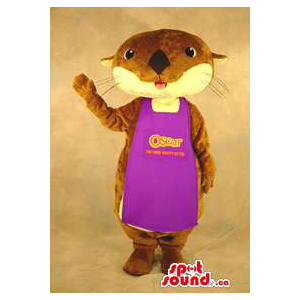 Otter Mascot Plush vestida...