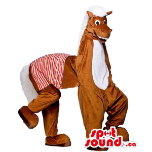 Brown Donkey Plush Mascot...