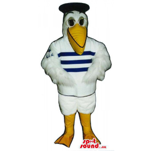 White Pelican Plush Mascot...