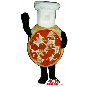 Olhando-real Pizza mascote...