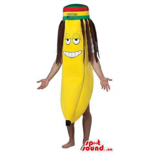 Cool Banana Mascot Dressed...