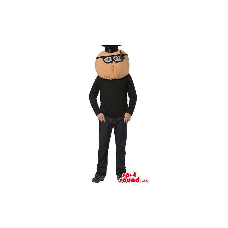 Professor Cabeça Redonda Com Vidros Mascote Ou Adulto Tamanho Costume -  SpotSound Mascotes no Canadá / mascote US / mascote Amér Cortar L  (175-180CM)