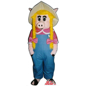 Peppa Pig na veste desenhos animados da mascote do personagem traje  vermelho - SpotSound Mascotes no Canadá / mascote US / masco Cortar L  (175-180CM)