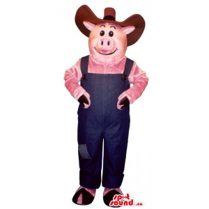 Personalizado Pig Mascot...