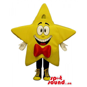 Yellow Star Mascot With A...