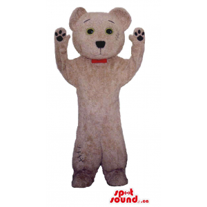 Fofo Bege Teddy Bear Mascot...