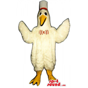 White Stork Plush Mascot...
