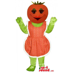 Orange Fruit Head Lady...