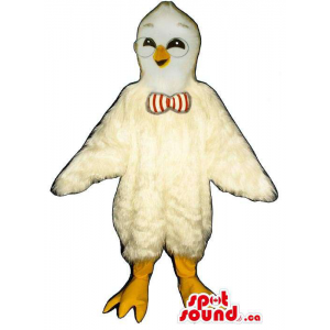 All White Bird Mascot Plush...