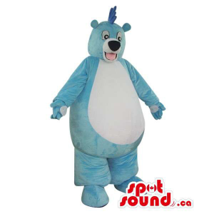Blue Large Fat Bear Plush...