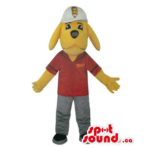 Yellow Dog Plush Mascot...