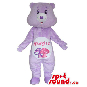 Care Bear roxo da mascote...