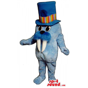 Mascota Foca Azul De Felpa...