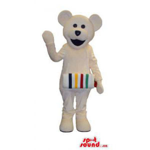 All White Bear Plush Mascot...
