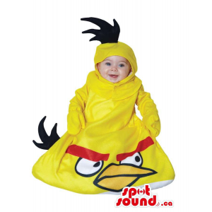 Cute Yellow Angry Birds One-Piece Toddler Size Plush Costume