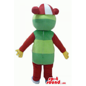 Green bear in red trousers...