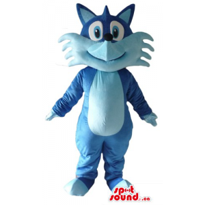 Blue fox cartoon character...