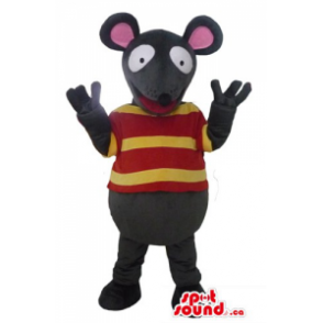 Gato preto e branco em um chapéu dos desenhos animados da mascote do  personagem traje vermelho - SpotSound Mascotes no Canadá / Cortar L  (175-180CM)