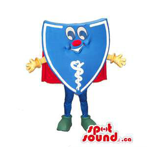 Peculiar Blue Shield Mascot...