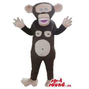 Happy brown monkey animal...