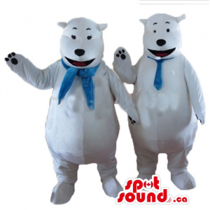 A pair of polar white Teddy...