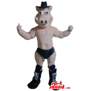 Wild boar cartoon character...