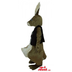 Funny kangaroo in a black...