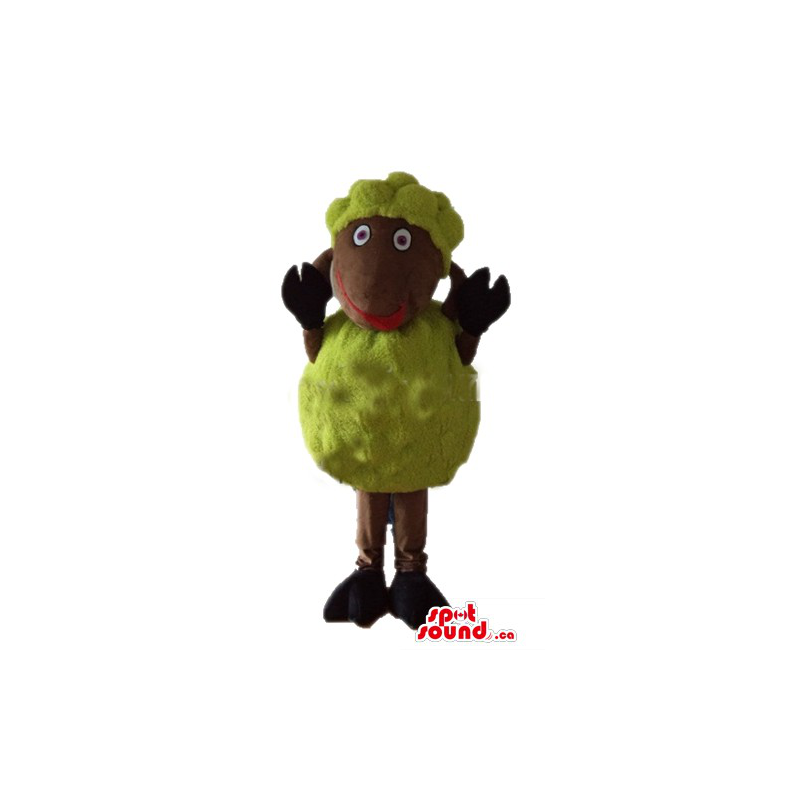 Fashion yellow sheep cartoon character Mascot costume fancy dress -  SpotSound Mascots in Canada / US / Latin America Sizes L (175-180CM)