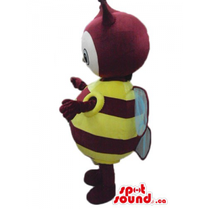 Yellow bordo red bee...