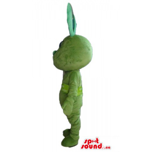 Green rabbit cartoon...