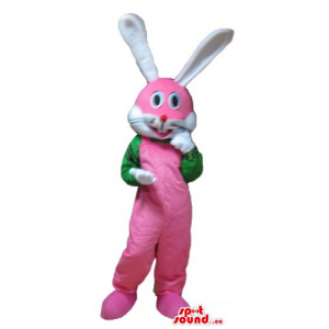 PInk and green rabbit bunny...