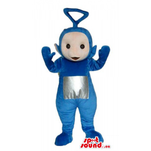 Mascote Teletubby azul...