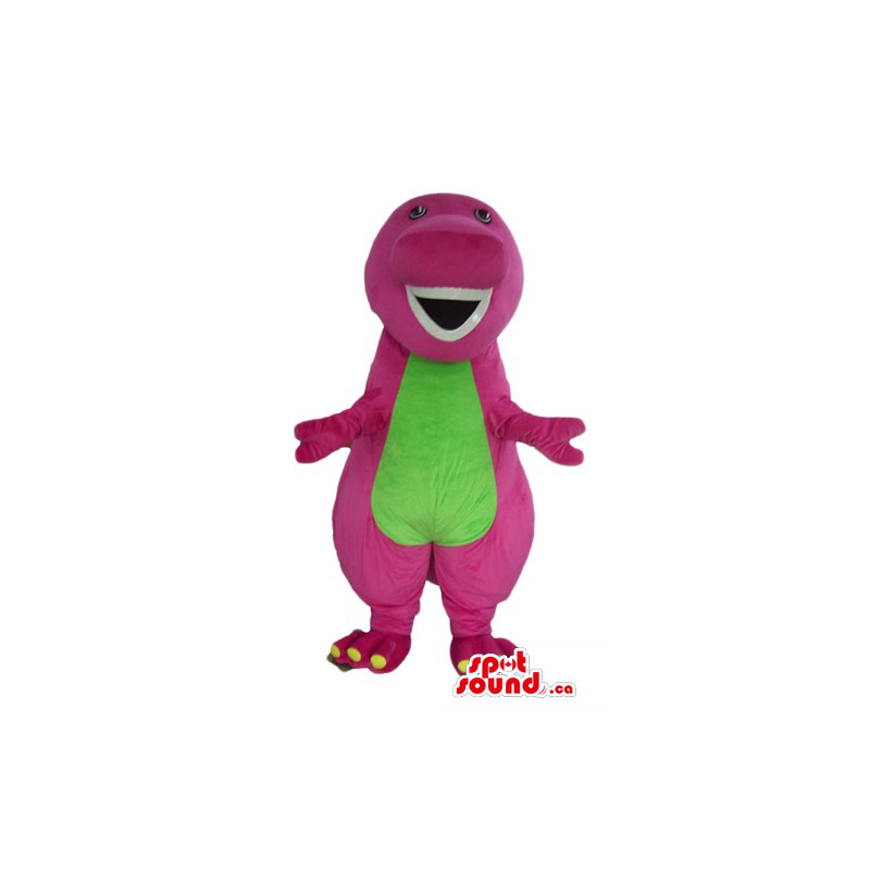 Barney rosa dinossauro dos desenhos animados da mascote do caráter