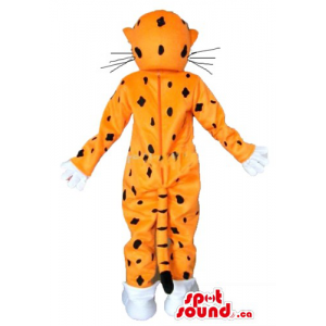 Cheetah tiger cartoon character Mascot costume fancy dress - SpotSound  Mascots in Canada / US / Latin America Sizes L (175-180CM)