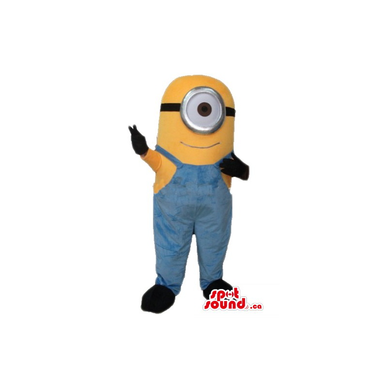 One-eyed Minion in blue jean cartoon character Mascot costume - SpotSound  Mascots in Canada / US / Latin America Sizes L (175-180CM)