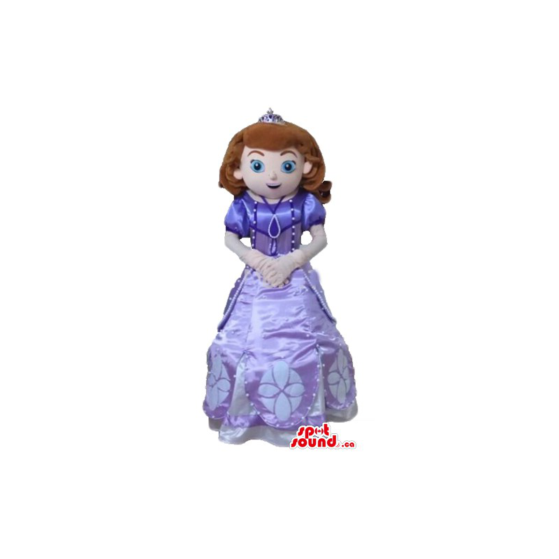 Princess Sofia in purple dress cartoon character Mascot costume - SpotSound  Mascots in Canada / US / Latin America Sizes L (175-180CM)