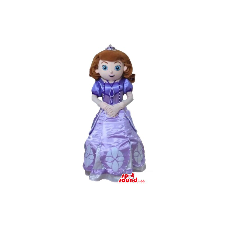Princess Sofia in purple dress cartoon character Mascot costume - SpotSound Mascots in Canada / US / Latin America Sizes L (175-180CM) Princess Sofia in purple dress cartoon character Mascot costume - SpotSound Mascots in Canada / US / Latin America Sizes L (175-180CM)